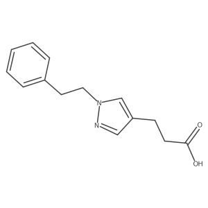 3-[1-(2-phenylethyl)-1H-pyrazol-4-yl]propanoic acid结构式