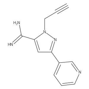 1-(prop-2-yn-1-yl)-3-(pyridin-3-yl)-1H-pyrazole-5-carboximidamide Structure
