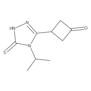 3-[4-(propan-2-yl)-5-sulfanylidene-4,5-dihydro-1H-1,2,4-triazol-3-yl]cyclobutan-1-one Structure