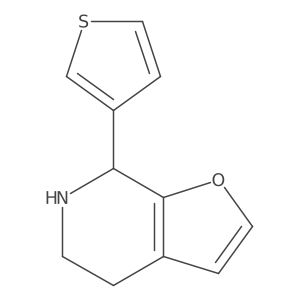 7-(thiophen-3-yl)-4H,5H,6H,7H-furo[2,3-c]pyridine结构式