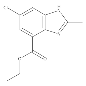 Ethyl 6-chloro-2-methyl-1H-benzo[d]imidazole-4-carboxylate Structure
