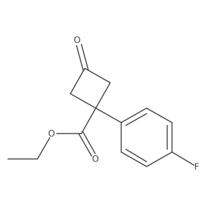 Ethyl 1-(4-fluorophenyl)-3-oxocyclobutane-1-carboxylate Structure