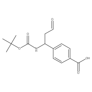 4-[(1R)-1-{[(tert-butoxy)carbonyl]amino}-3-oxopropyl]benzoic acid Structure