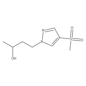 4-(4-methanesulfonyl-1H-pyrazol-1-yl)butan-2-ol结构式