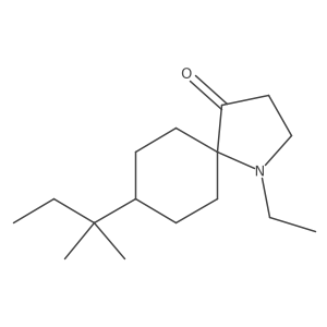 1-Ethyl-8-(2-methylbutan-2-yl)-1-azaspiro[4.5]decan-4-one结构式