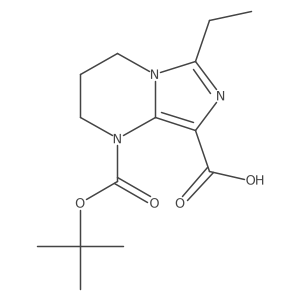 1-[(tert-butoxy)carbonyl]-6-ethyl-1H,2H,3H,4H-imidazo[1,5-a]pyrimidine-8-carboxylic acid结构式