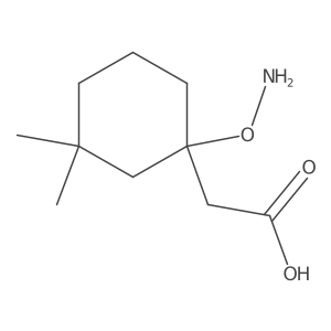2-[1-(Aminooxy)-3,3-dimethylcyclohexyl]acetic acid结构式