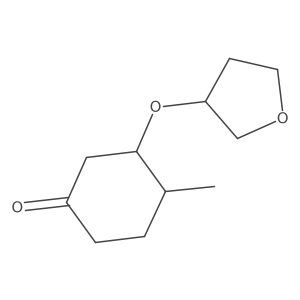 4-Methyl-3-(oxolan-3-yloxy)cyclohexan-1-one结构式