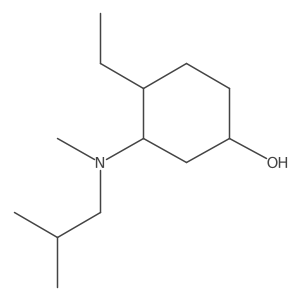 4-Ethyl-3-[methyl(2-methylpropyl)amino]cyclohexan-1-ol结构式
