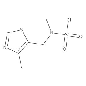 N-methyl-N-[(4-methyl-1,3-thiazol-5-yl)methyl]sulfamoyl chloride结构式