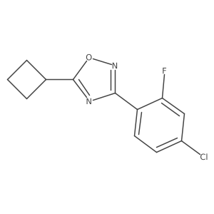 3-(4-Chloro-2-fluorophenyl)-5-cyclobutyl-1,2,4-oxadiazole结构式