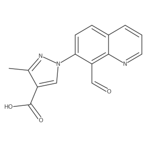 1-(8-formylquinolin-7-yl)-3-methyl-1H-pyrazole-4-carboxylic acid Structure