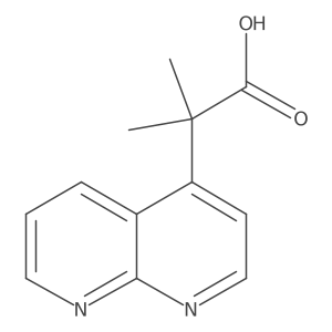 2-Methyl-2-(1,8-naphthyridin-4-yl)propanoic acid Structure