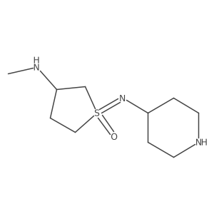 3-(Methylamino)-1-[(piperidin-4-yl)imino]-1lambda6-thiolan-1-one结构式
