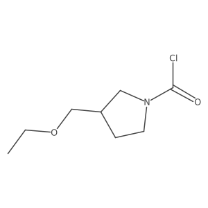 3-(Ethoxymethyl)pyrrolidine-1-carbonyl chloride结构式