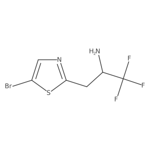 3-(5-Bromo-1,3-thiazol-2-yl)-1,1,1-trifluoropropan-2-amine结构式