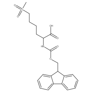2-({[(9H-fluoren-9-yl)methoxy]carbonyl}amino)-6-methanesulfonylhexanoic acid Structure