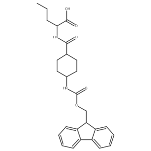 (2R)-2-{[(1rs,4rs)-4-({[(9H-fluoren-9-yl)methoxy]carbonyl}amino)cyclohexyl]formamido}pentanoic acid结构式