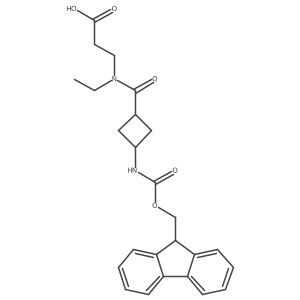 3-{N-ethyl-1-[3-({[(9H-fluoren-9-yl)methoxy]carbonyl}amino)cyclobutyl]formamido}propanoic acid结构式