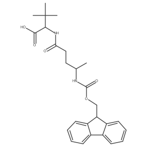 (2S)-2-[4-({[(9H-fluoren-9-yl)methoxy]carbonyl}amino)pentanamido]-3,3-dimethylbutanoic acid结构式