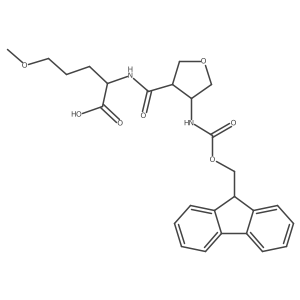2-{[4-({[(9H-fluoren-9-yl)methoxy]carbonyl}amino)oxolan-3-yl]formamido}-5-methoxypentanoic acid结构式