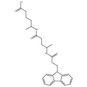 5-[4-({[(9H-fluoren-9-yl)methoxy]carbonyl}amino)pentanamido]hexanoic acid Structure