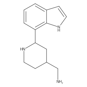 [2-(1H-indol-7-yl)piperidin-4-yl]methanamine Structure