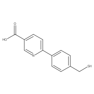 6-[4-(Sulfanylmethyl)phenyl]pyridine-3-carboxylic acid Structure