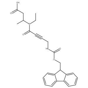 3-[N-ethyl-4-({[(9H-fluoren-9-yl)methoxy]carbonyl}amino)but-2-ynamido]butanoic acid结构式