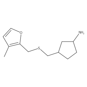 3-({[(3-Methylfuran-2-yl)methyl]sulfanyl}methyl)cyclopentan-1-amine Structure