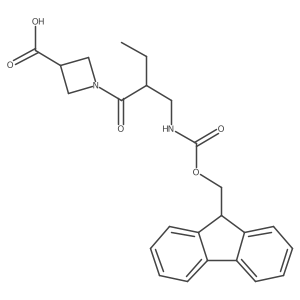 1-{2-[({[(9H-fluoren-9-yl)methoxy]carbonyl}amino)methyl]butanoyl}azetidine-3-carboxylic acid Structure