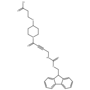 3-({1-[4-({[(9H-fluoren-9-yl)methoxy]carbonyl}amino)but-2-ynoyl]piperidin-4-yl}oxy)propanoic acid Structure