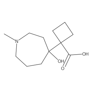 1-(4-Hydroxy-1-methylazepan-4-yl)cyclobutane-1-carboxylic acid Structure