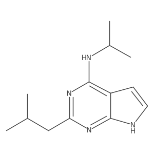 2-(2-methylpropyl)-N-(propan-2-yl)-7H-pyrrolo[2,3-d]pyrimidin-4-amine结构式