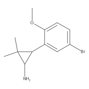 rac-(1R,3R)-3-(5-bromo-2-methoxyphenyl)-2,2-dimethylcyclopropan-1-amine结构式
