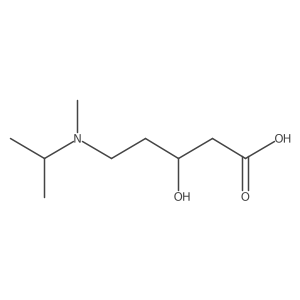 (3S)-3-hydroxy-5-[methyl(propan-2-yl)amino]pentanoic acid结构式