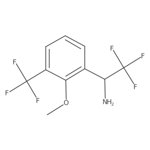 2,2,2-Trifluoro-1-[2-methoxy-3-(trifluoromethyl)phenyl]ethan-1-amine Structure