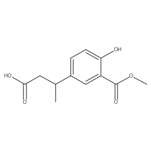 3-[4-Hydroxy-3-(methoxycarbonyl)phenyl]butanoic acid Structure