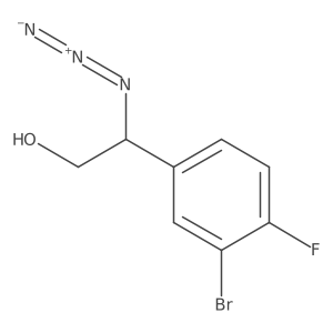 2-Azido-2-(3-bromo-4-fluorophenyl)ethan-1-ol结构式