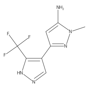 1-methyl-3-[3-(trifluoromethyl)-1H-pyrazol-4-yl]-1H-pyrazol-5-amine结构式