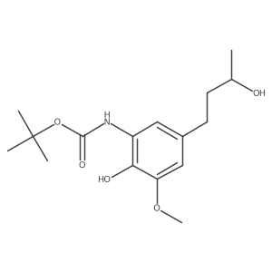 tert-butyl N-[2-hydroxy-5-(3-hydroxybutyl)-3-methoxyphenyl]carbamate结构式