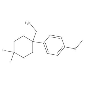 {4,4-Difluoro-1-[4-(methylsulfanyl)phenyl]cyclohexyl}methanamine Structure