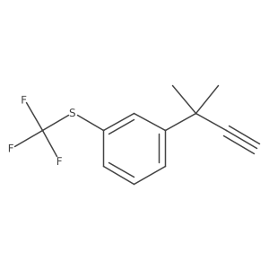 1-(2-Methylbut-3-yn-2-yl)-3-[(trifluoromethyl)sulfanyl]benzene Structure