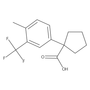 1-[4-Methyl-3-(trifluoromethyl)phenyl]cyclopentane-1-carboxylic acid Structure