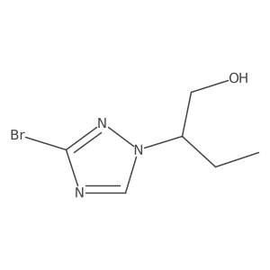 2-(3-bromo-1H-1,2,4-triazol-1-yl)butan-1-ol结构式