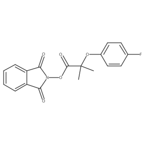 1,3-dioxo-2,3-dihydro-1H-isoindol-2-yl 2-(4-fluorophenoxy)-2-methylpropanoate结构式