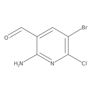 2-Amino-5-bromo-6-chloronicotinaldehyde结构式