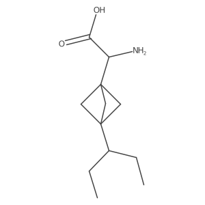 2-Amino-2-(3-pentan-3-yl-1-bicyclo[1.1.1]pentanyl)acetic acid结构式