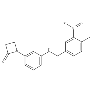 1-(3-{[(4-Methyl-3-nitrophenyl)methyl]amino}phenyl)azetidin-2-one结构式