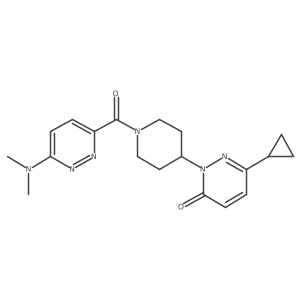 6-Cyclopropyl-2-{1-[6-(dimethylamino)pyridazine-3-carbonyl]piperidin-4-yl}-2,3-dihydropyridazin-3-one结构式